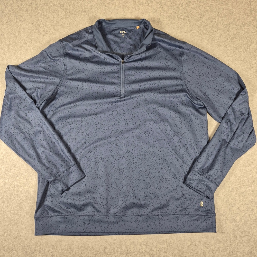 Right of Way 1/4 Zip Pullover Mens XL Blue Speckled Performance Long Sleeve Top